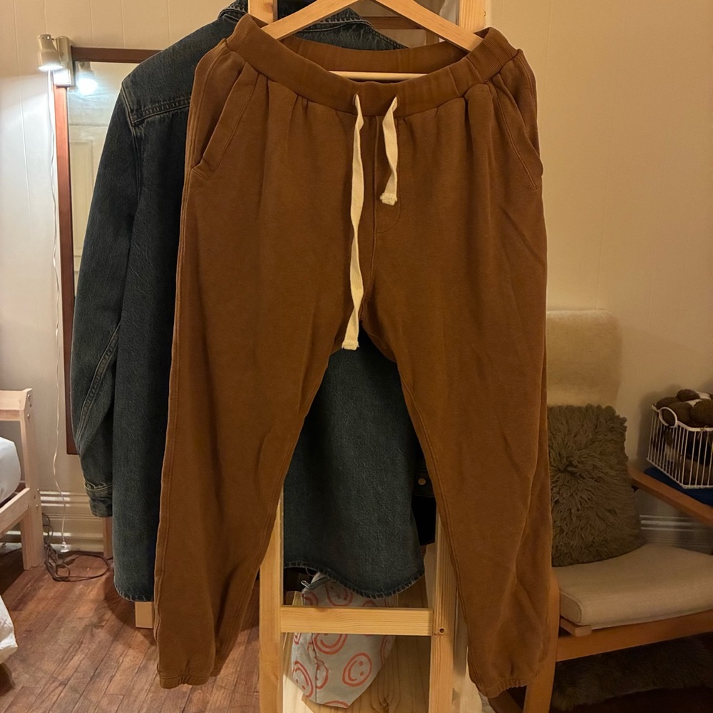 Jungmaven Tan Sweatpants with Drawstring